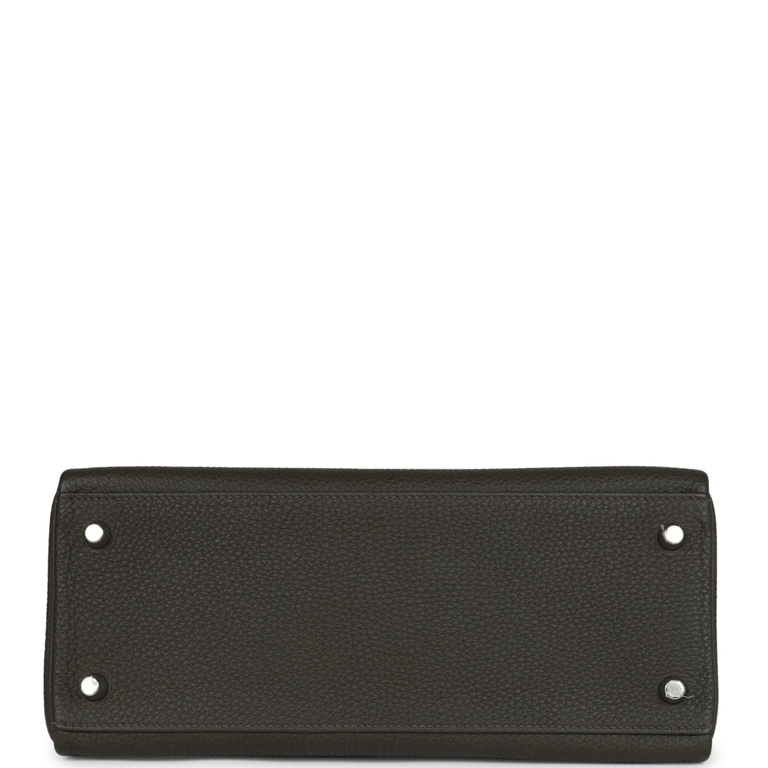 Hermes Kelly Retourne 28 Vert De Gris Togo Palladium Hardware