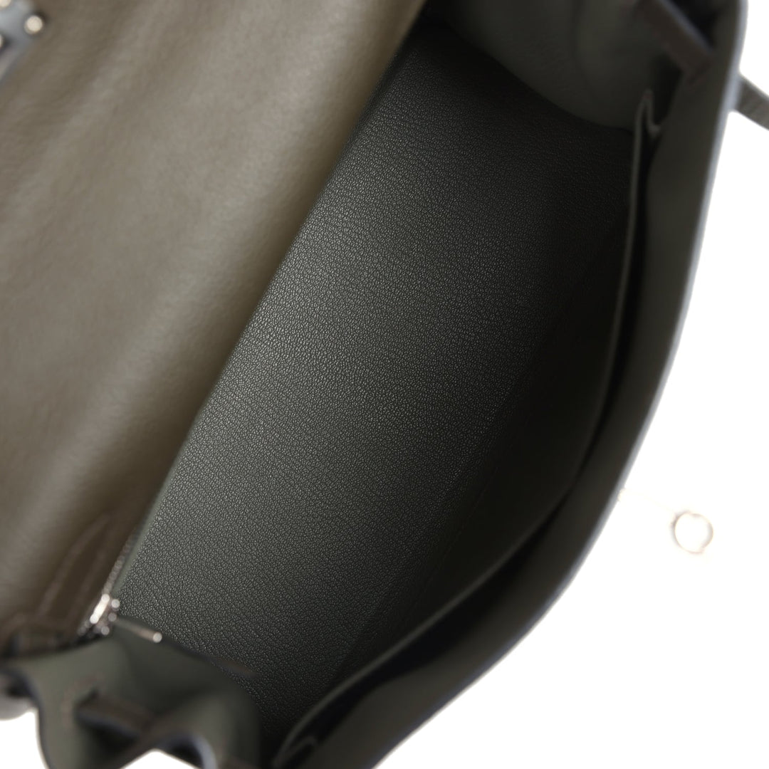 Hermes Kelly Retourne 28 Vert De Gris Togo Palladium Hardware