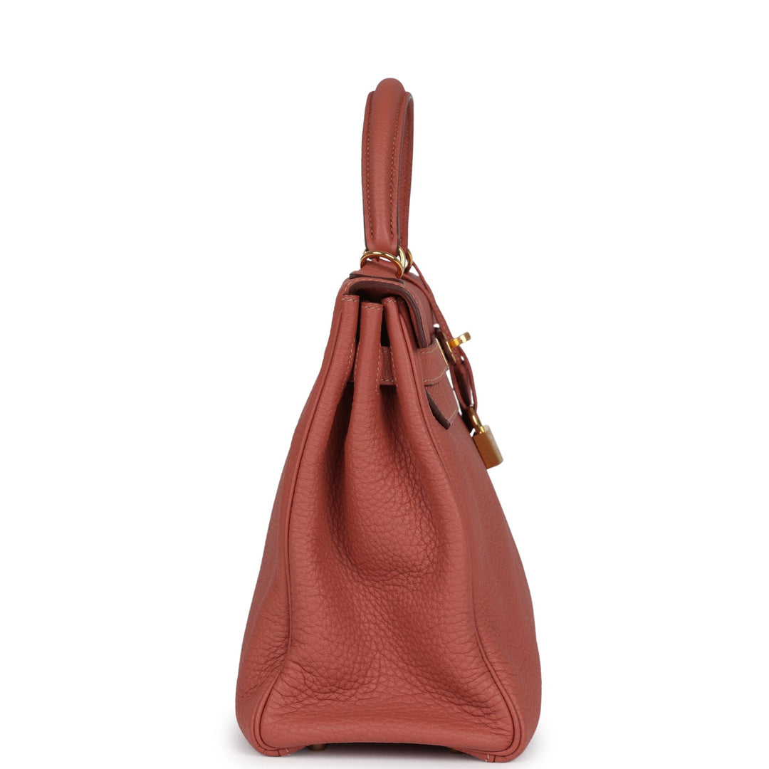 New Hermes Kelly Retourne 32 Rosy Togo Gold Hardware