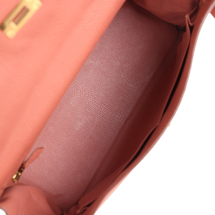 New Hermes Kelly Retourne 32 Rosy Togo Gold Hardware