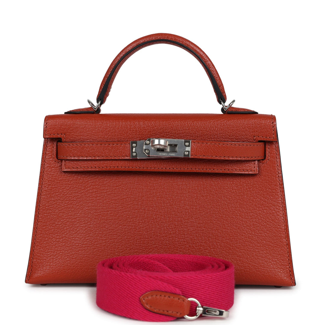 Hermes Kelly Sellier 20 Cuivre Chevre Mysore Palladium Hardware