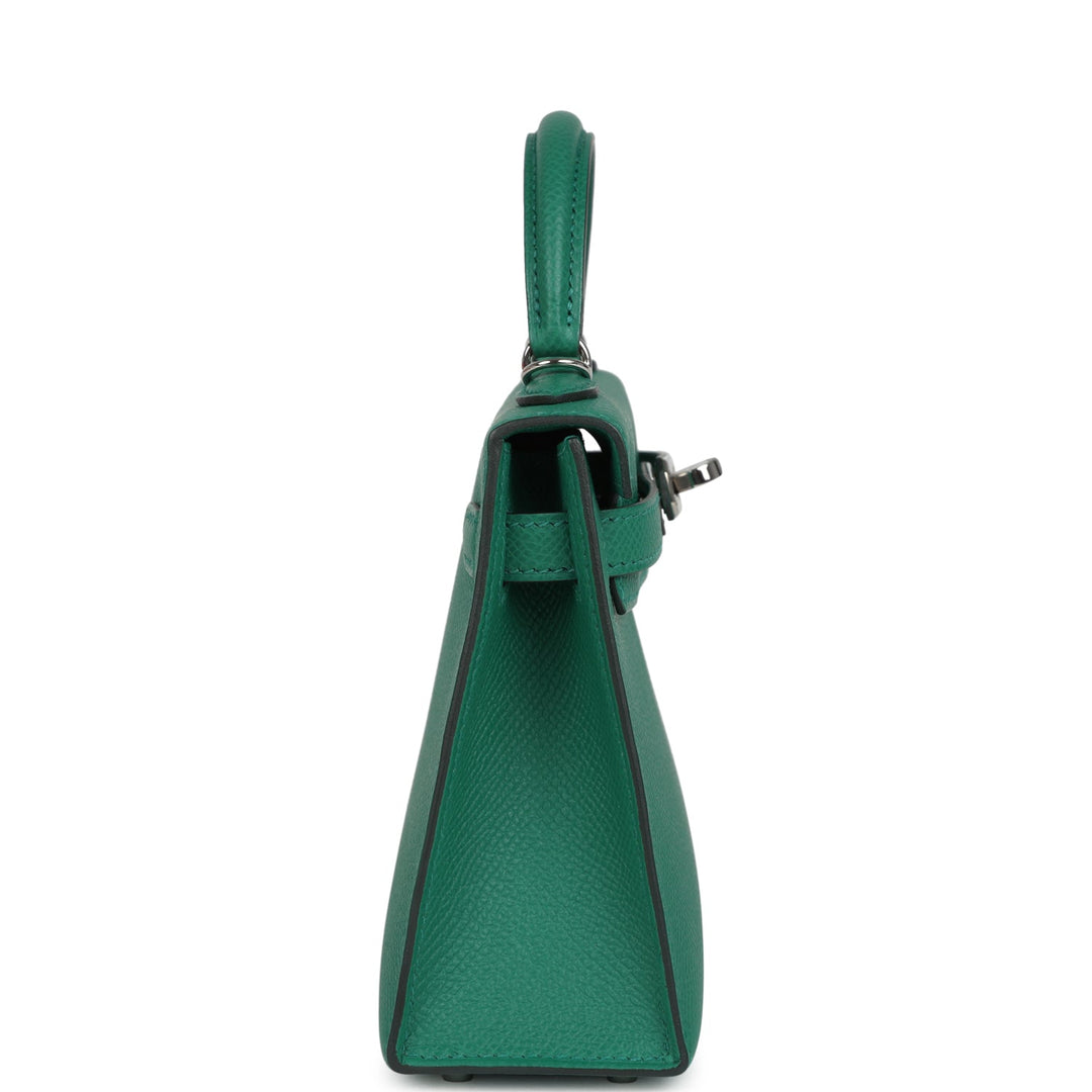 Hermes Kelly Sellier 20 Vert Vertigo Epsom Palladium Hardware