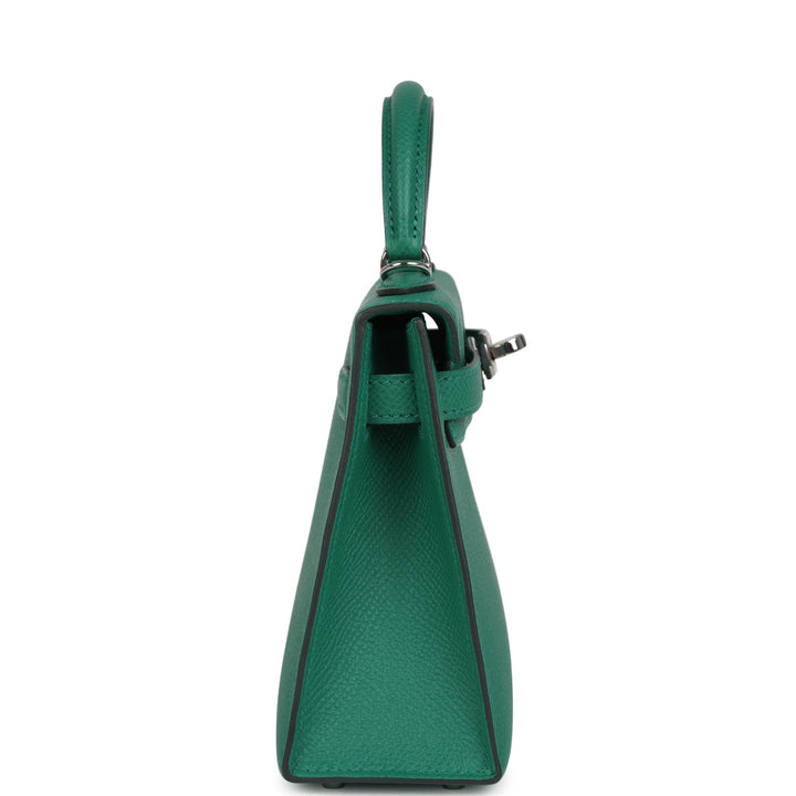 Hermes Kelly Sellier 20 Vert Vertigo Epsom Palladium Hardware
