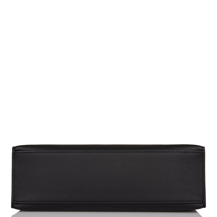 Top quality Hermes Kelly Pochette Black Swift Gold Hardware