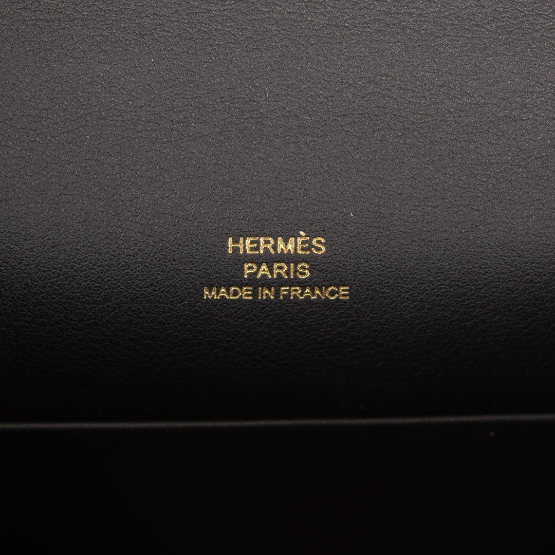 Top quality Hermes Kelly Pochette Black Swift Gold Hardware