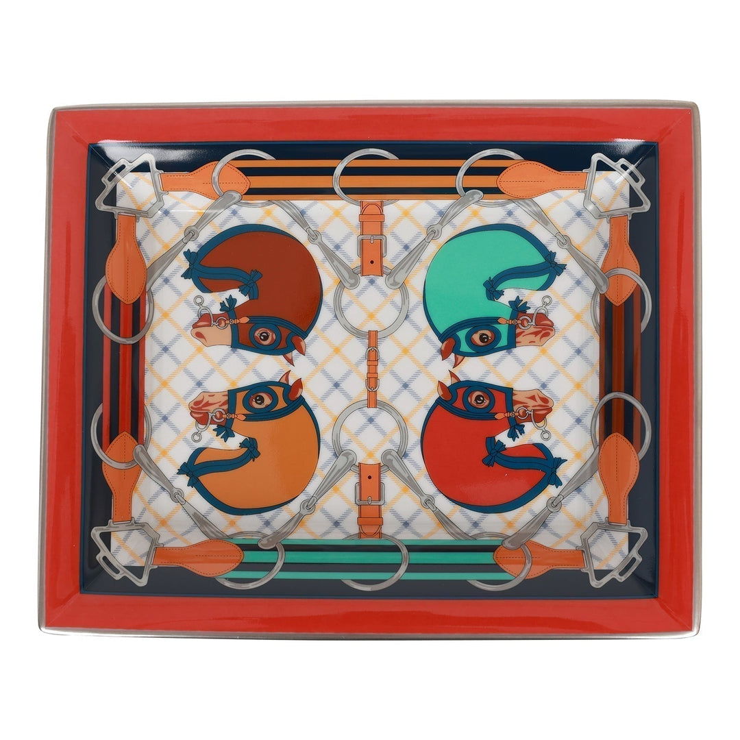 Top quality Hermes "Tatersale" Porcelain Change Tray