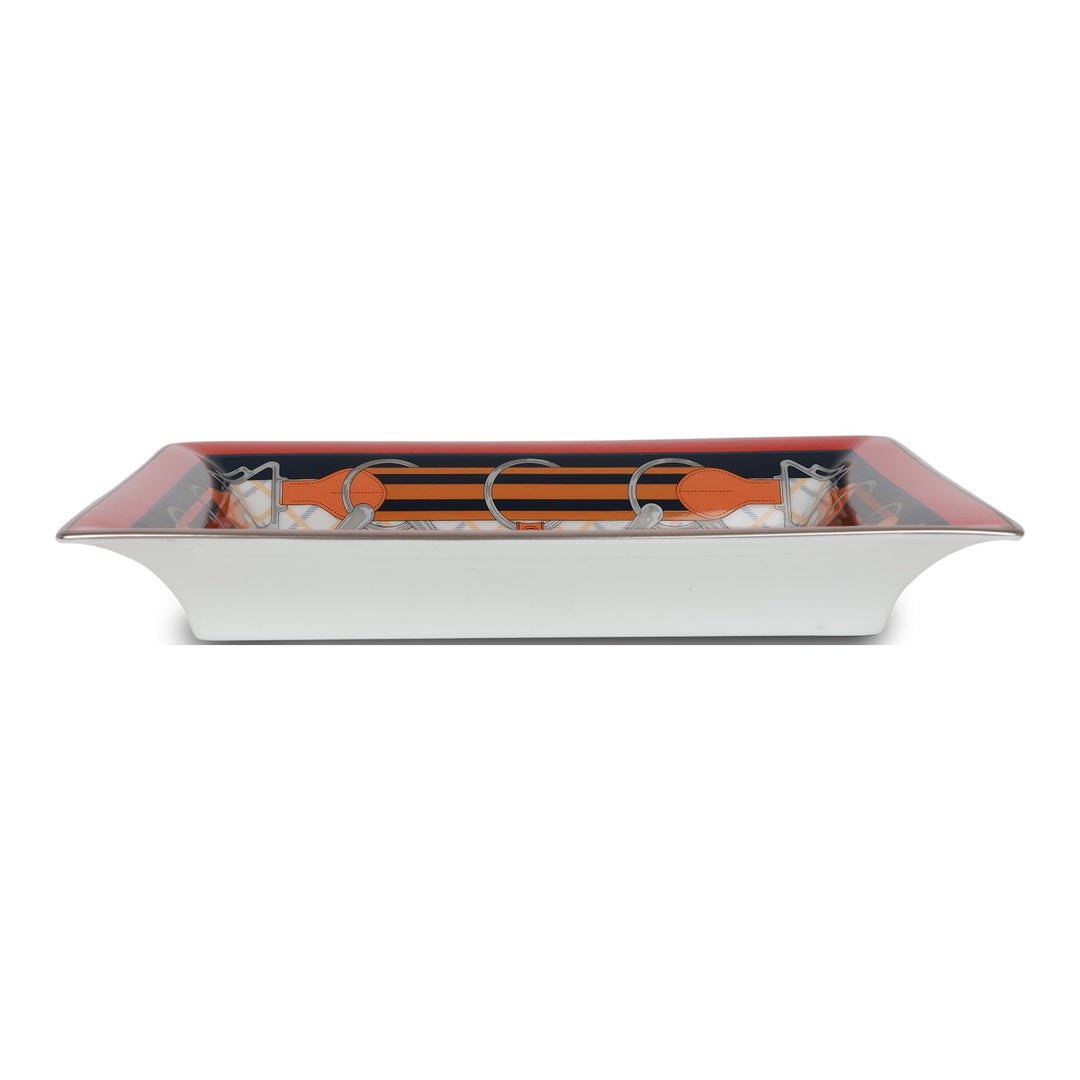 Top quality Hermes "Tatersale" Porcelain Change Tray