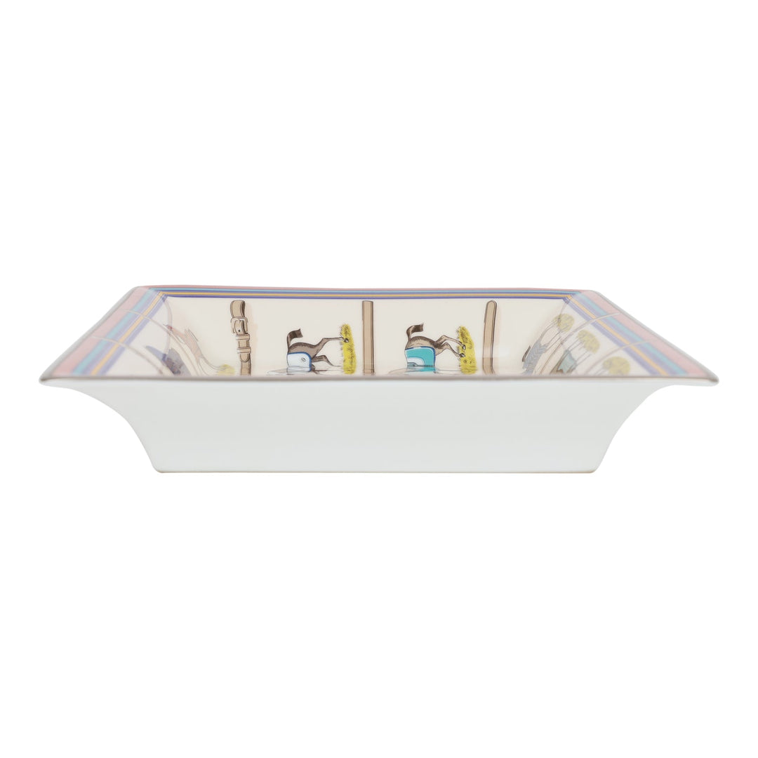 Top quality Hermes "Couvertures Et Tenues De Jour" Porcelain Change Tray