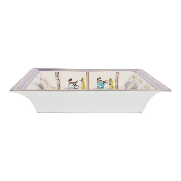 Top quality Hermes "Couvertures Et Tenues De Jour" Porcelain Change Tray