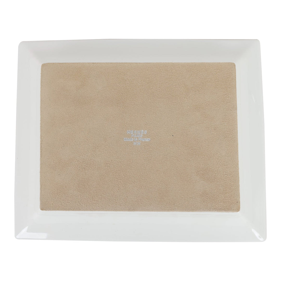 Top quality Hermes "Couvertures Et Tenues De Jour" Porcelain Change Tray