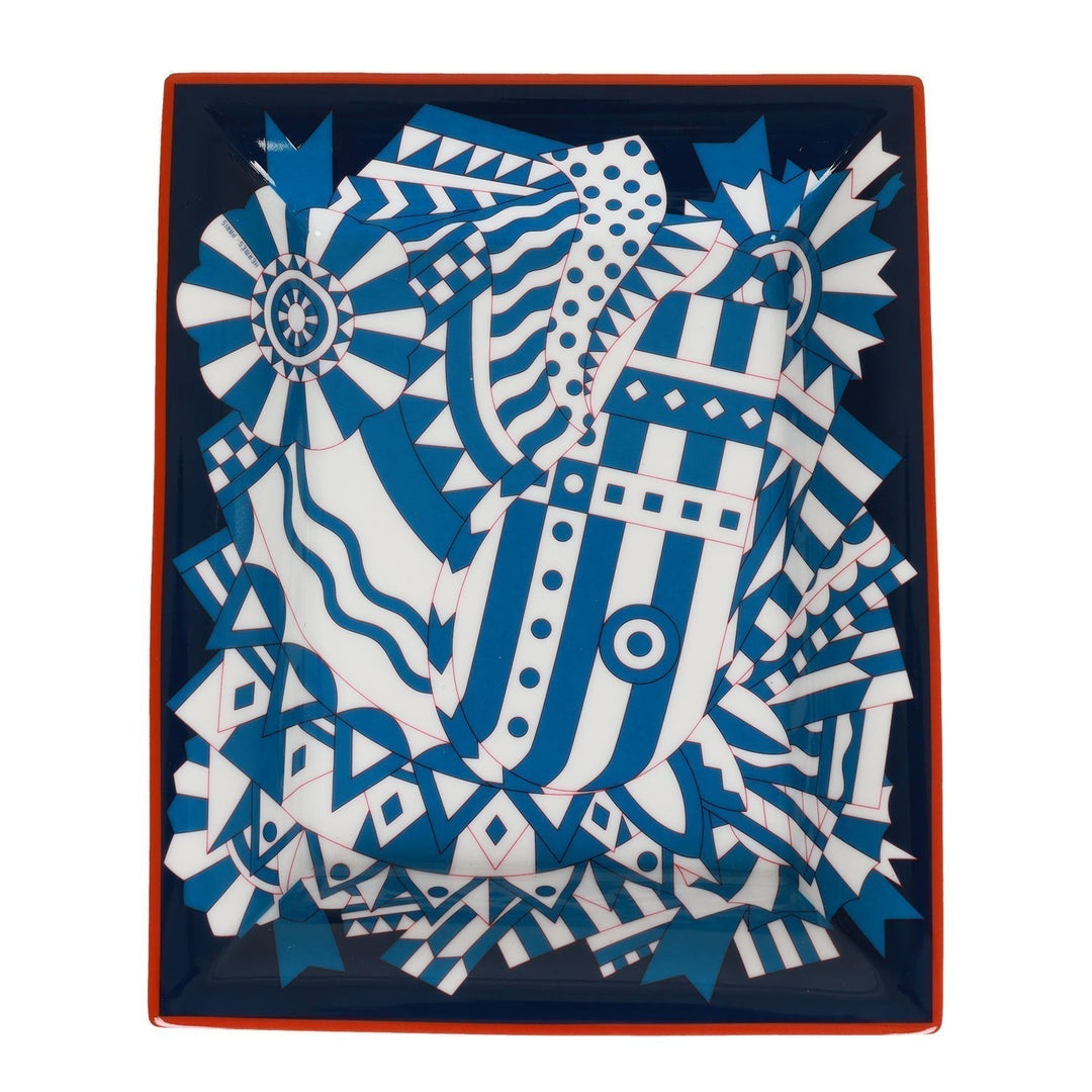 Top quality Hermes "Vide-poche Cheval de Fête" Porcelain Change Tray