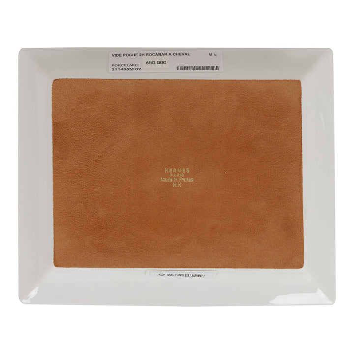 Top quality Hermes "Rocabar a Cheval" Porcelain Change Tray