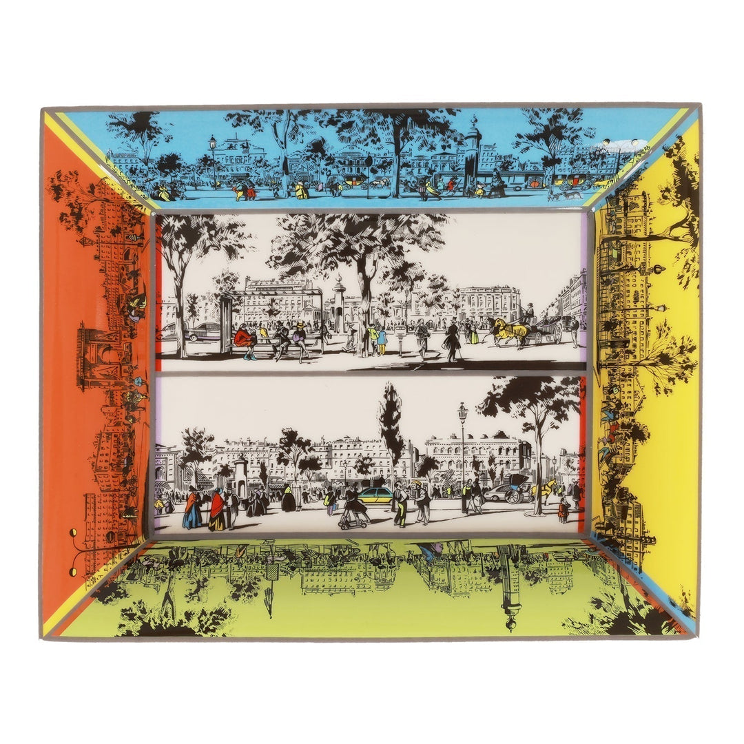 Top quality Hermes "L'Ombre des Boulevards" Porcelain Change Tray