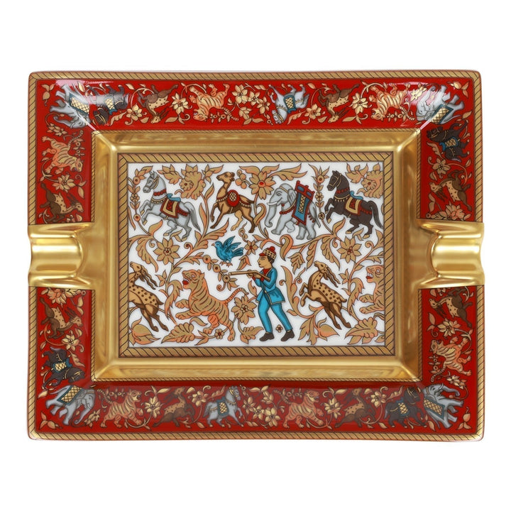 Top quality Hermes "Chasse en Inde" Porcelain Ashtray
