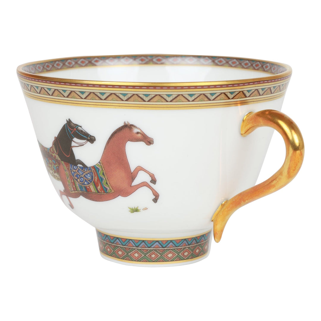 Top quality Hermes "Cheval D'Orient" Porcelain Tea Cup and Saucer Set