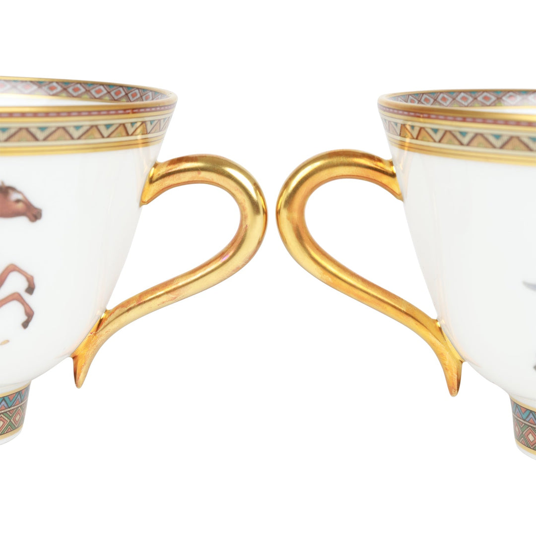 Top quality Hermes "Cheval D'Orient" Porcelain Tea Cup and Saucer Set