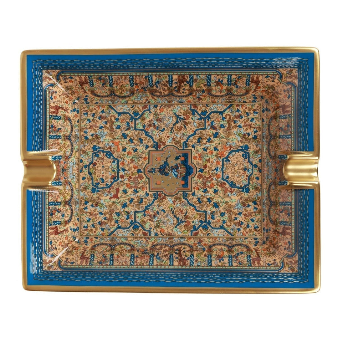 Top quality Hermes "Les Jardins d'Armenie" Porcelain Ashtray