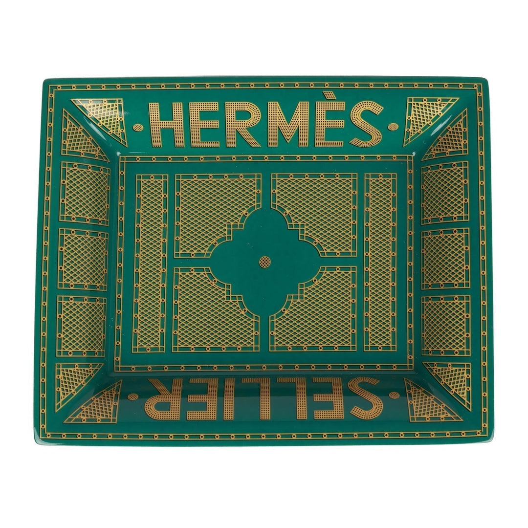 Top quality Hermes "Sellier" Porcelain Change Tray
