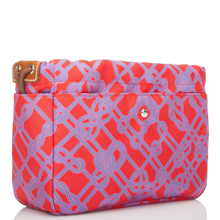 Hermes Fourbi 20 Rouge de Coeur Noeud Marin Silk and Barenia Palladium Hardware