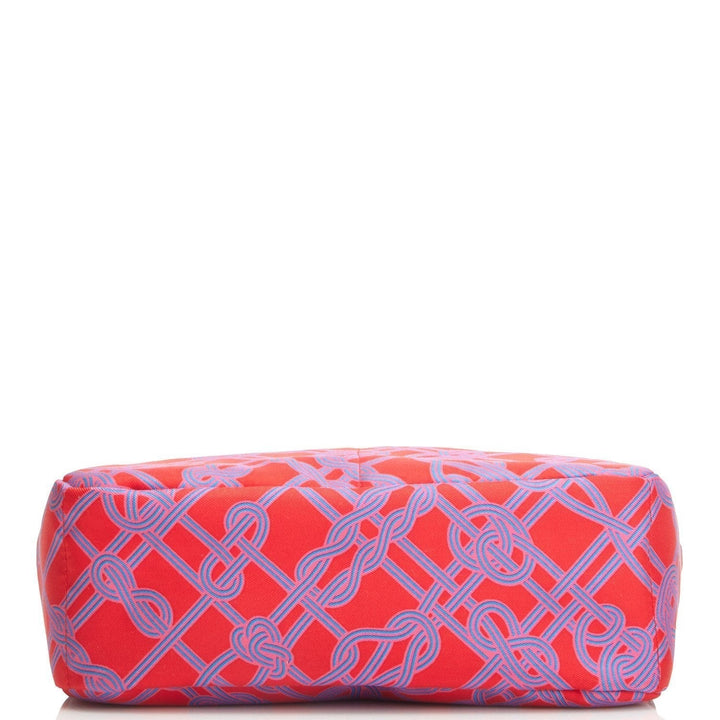 Hermes Fourbi 20 Rouge de Coeur Noeud Marin Silk and Barenia Palladium Hardware