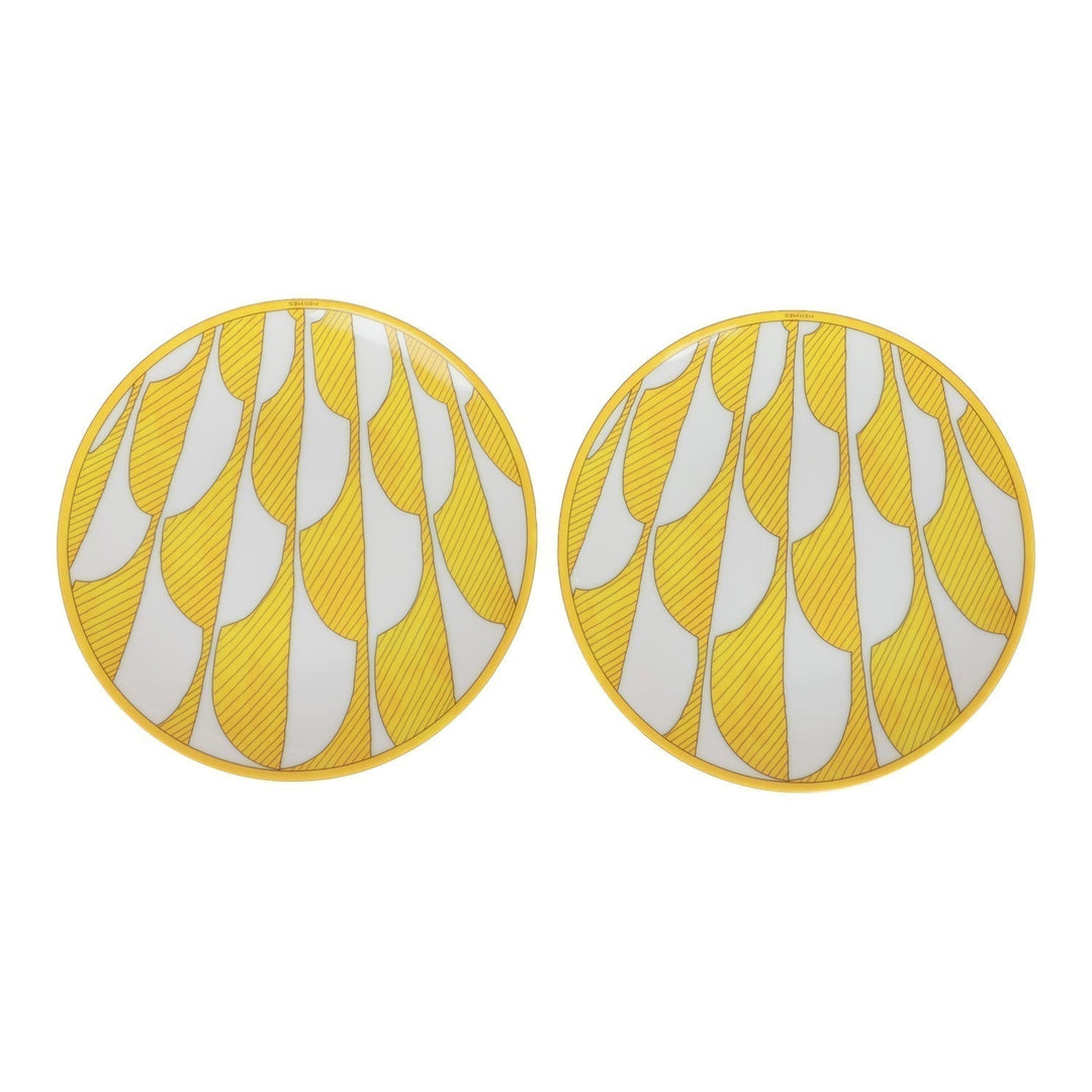 Top quality Hermes "Soleil D'Top quality Hermes" Porcelain Bread and Butter Plate Set
