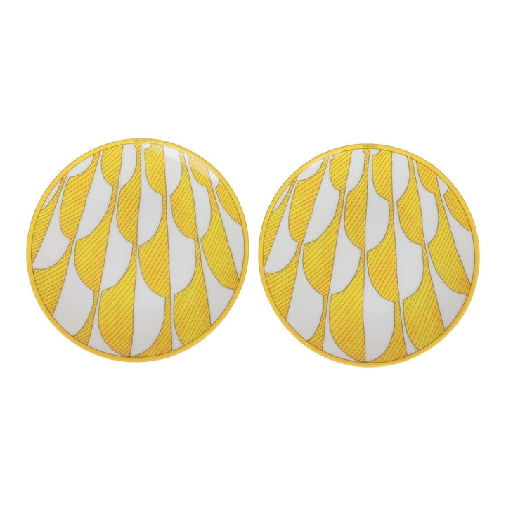 Top quality Hermes "Soleil D'Top quality Hermes" Porcelain Bread and Butter Plate Set
