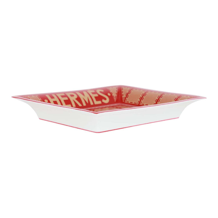 Top quality Hermes 2H Vide Poche "Top quality Hermes Sellier" Rouge Porcelain Change Tray