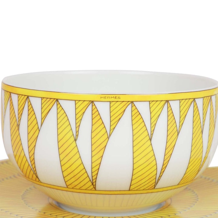 Hermes "Soleil D'Hermes" Breakfast Cup and Saucer Set