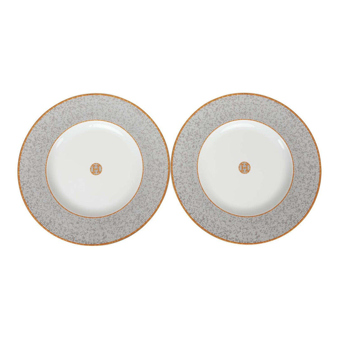 Top quality Hermes "Mosaique Au 24" Gold Presentation Plate Set