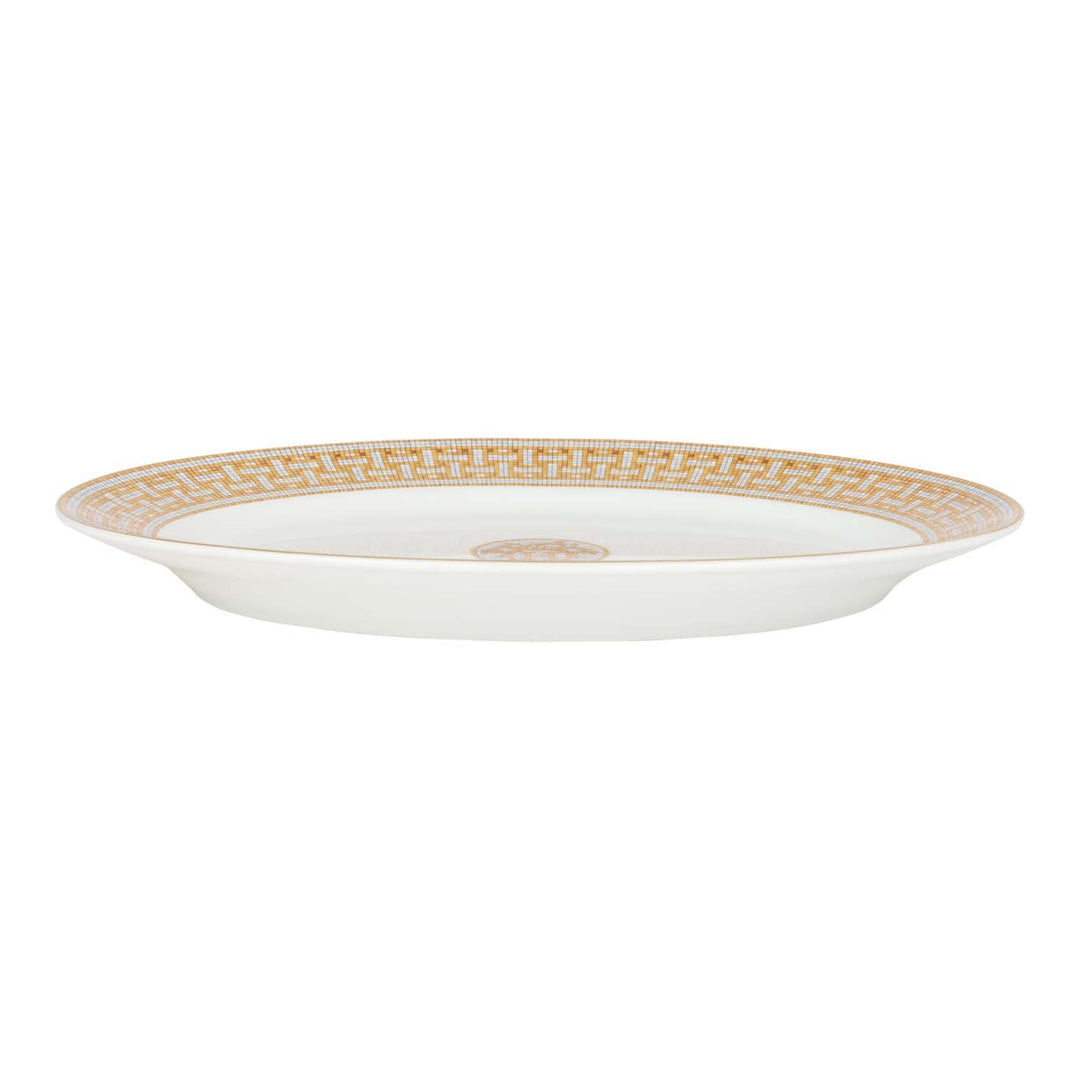 Top quality Hermes "Mosaique Au 24" Gold Porcelain Oval Large Platter