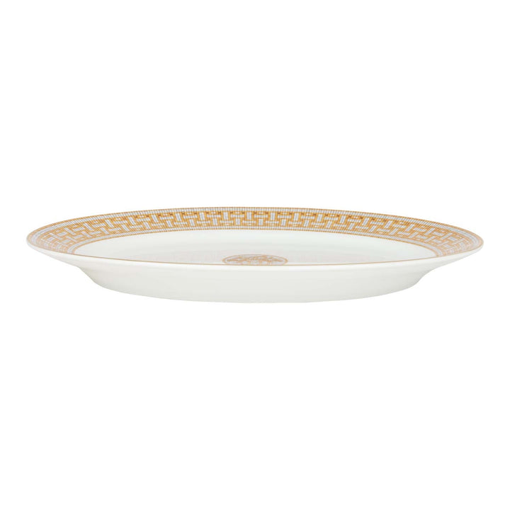 Top quality Hermes "Mosaique Au 24" Gold Porcelain Oval Large Platter