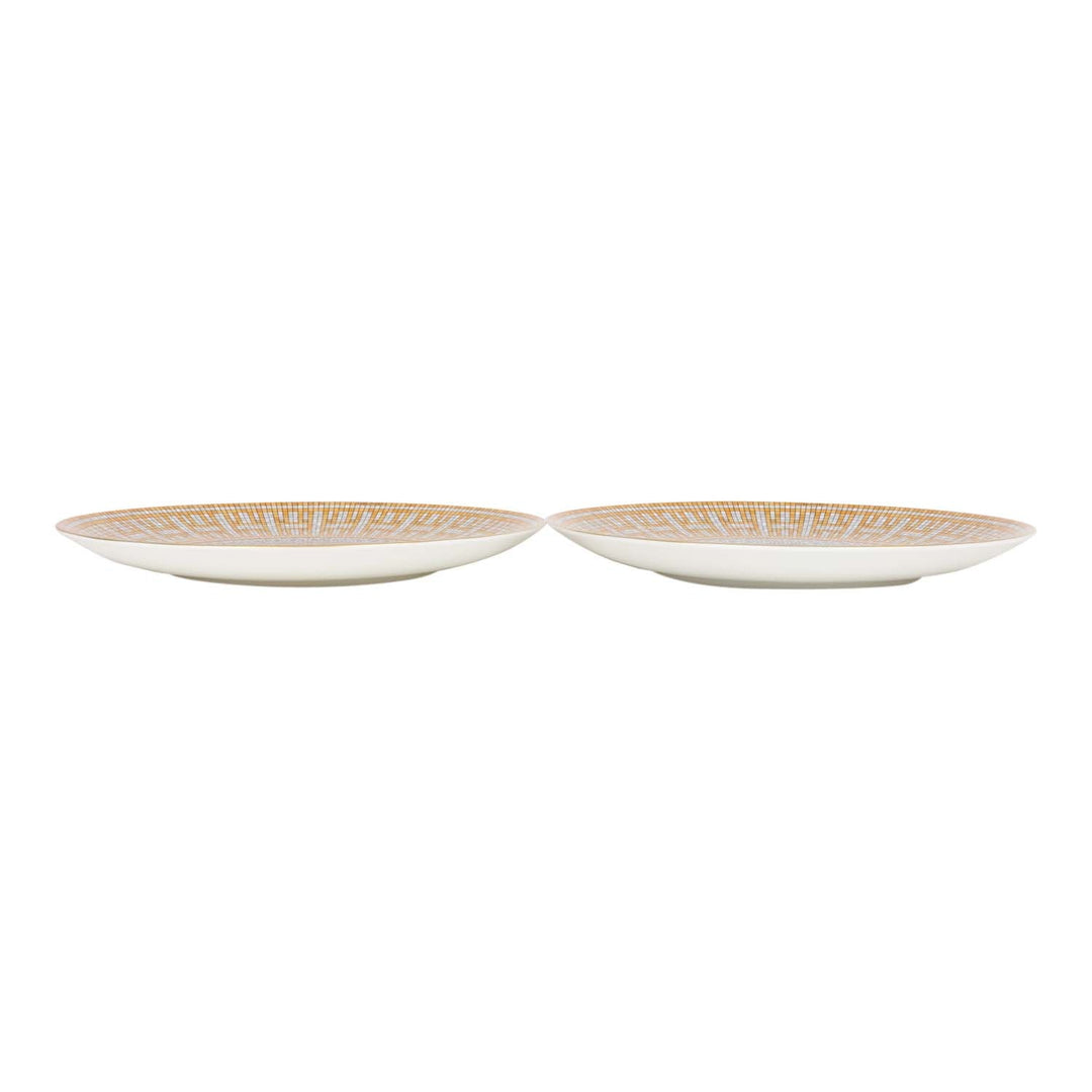 Top quality Hermes "Mosaique Au 24" Gold Dessert Plate Set