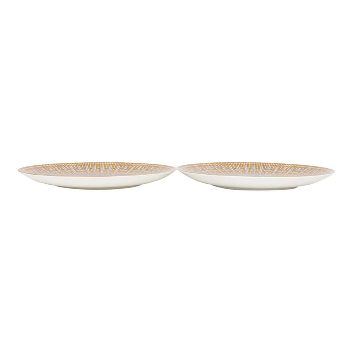 Top quality Hermes "Mosaique Au 24" Gold Dessert Plate Set
