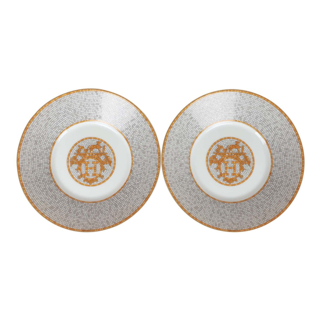 Top quality Hermes "Mosaique Au 24" Gold Porcelain Tea Cup And Saucer Set