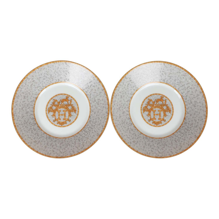 Top quality Hermes "Mosaique Au 24" Gold Porcelain Tea Cup And Saucer Set