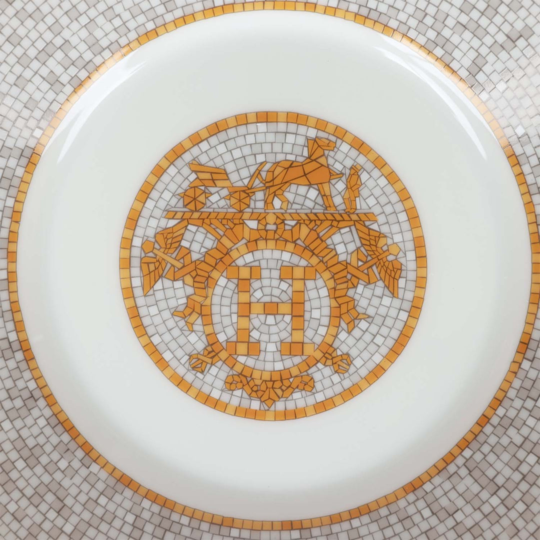 Top quality Hermes "Mosaique Au 24" Gold Porcelain Tea Cup And Saucer Set