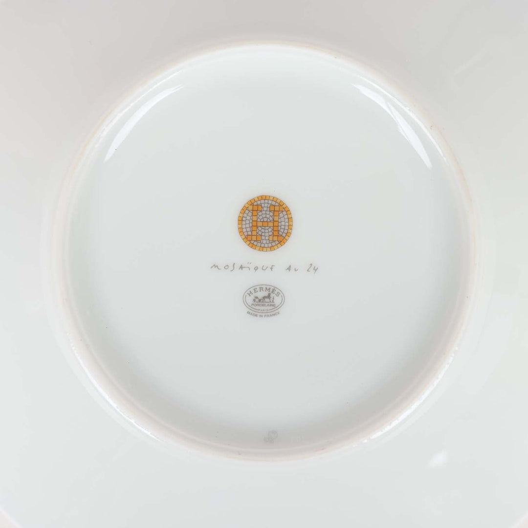 Top quality Hermes "Mosaique Au 24" Gold Porcelain Tea Cup And Saucer Set