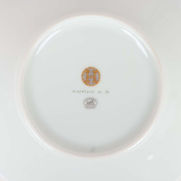 Top quality Hermes "Mosaique Au 24" Gold Porcelain Tea Cup And Saucer Set