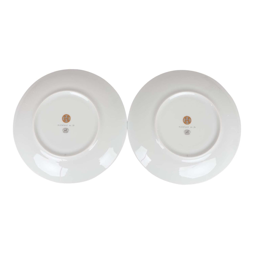 Top quality Hermes "Mosaique Au 24" Gold Dessert Plate Set