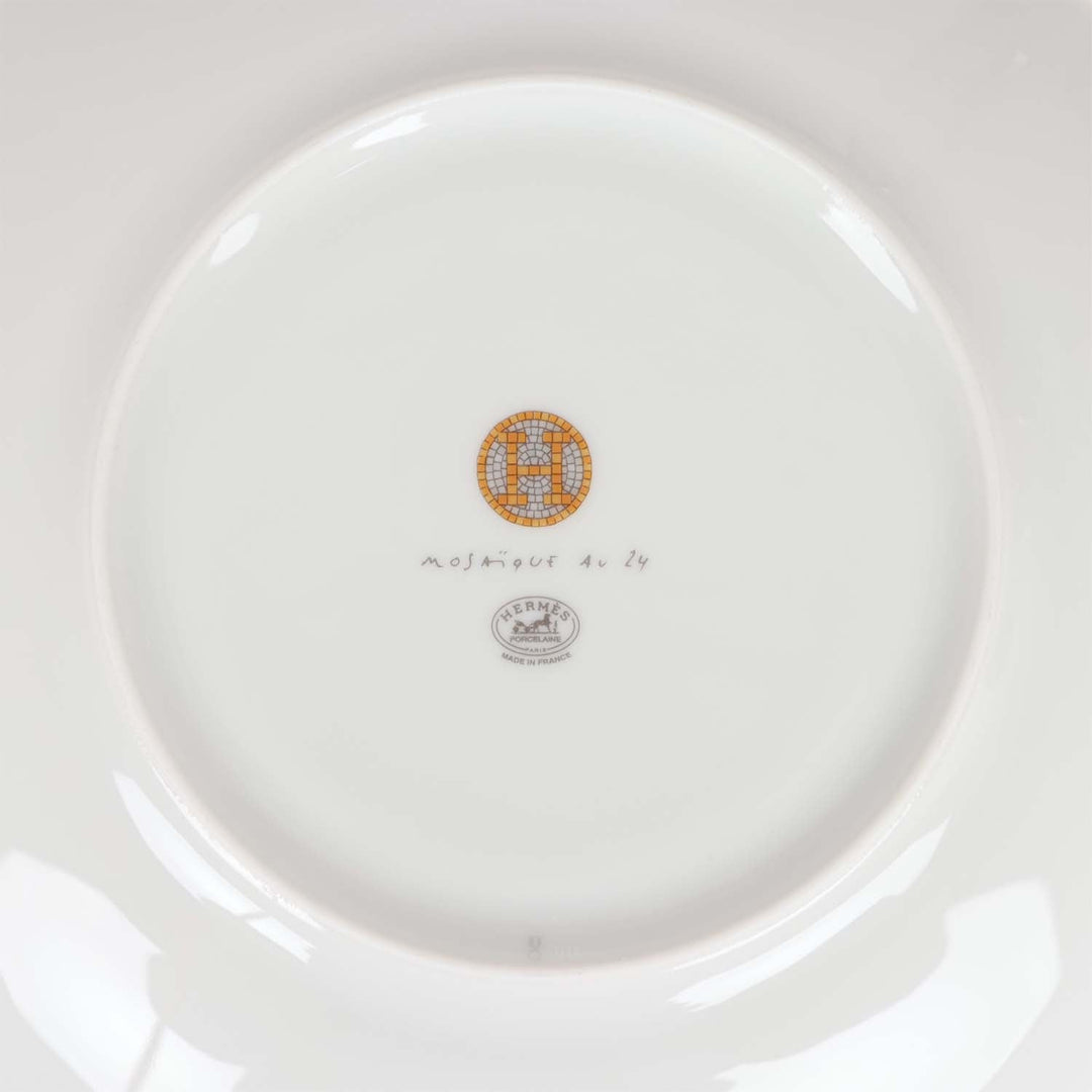 Top quality Hermes "Mosaique Au 24" Gold Dessert Plate Set