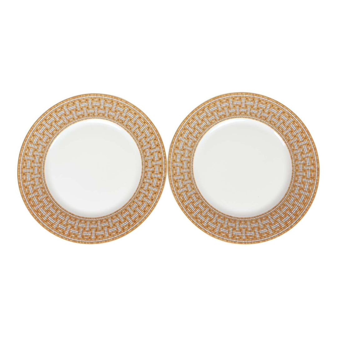 Top quality Hermes "Mosaique Au 24" Gold Dinner Plate Set