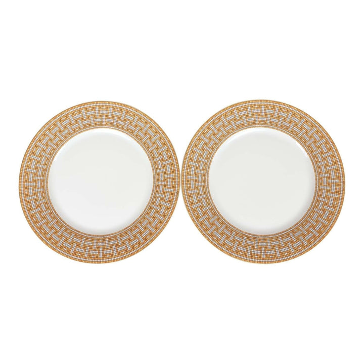Top quality Hermes "Mosaique Au 24" Gold Dinner Plate Set