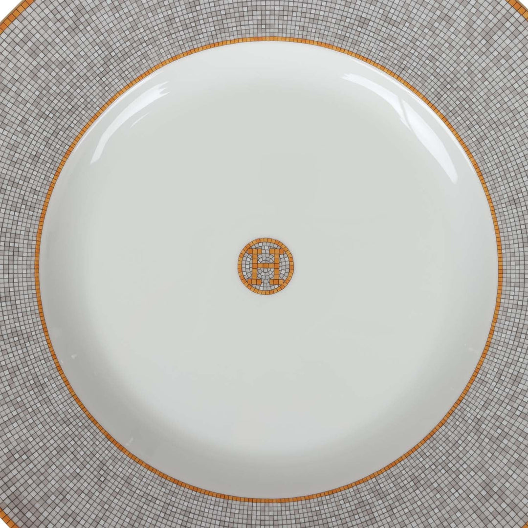 Top quality Hermes "Mosaique Au 24" Gold Porcelain Presentation Plate Set
