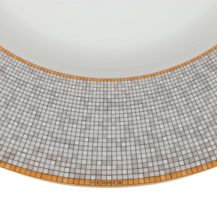 Top quality Hermes "Mosaique Au 24" Gold Porcelain Presentation Plate Set