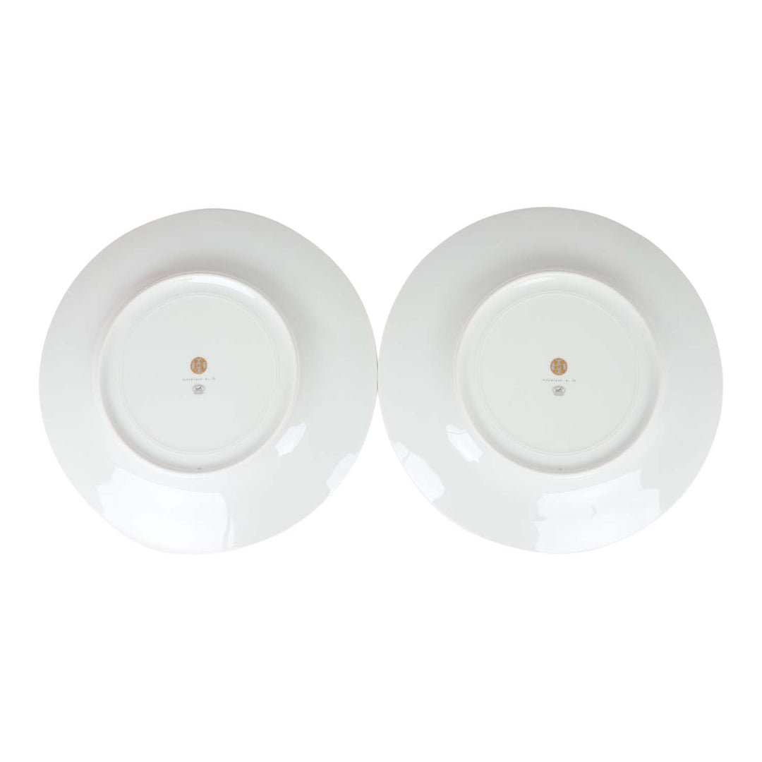 Top quality Hermes "Mosaique Au 24" Gold Porcelain Presentation Plate Set