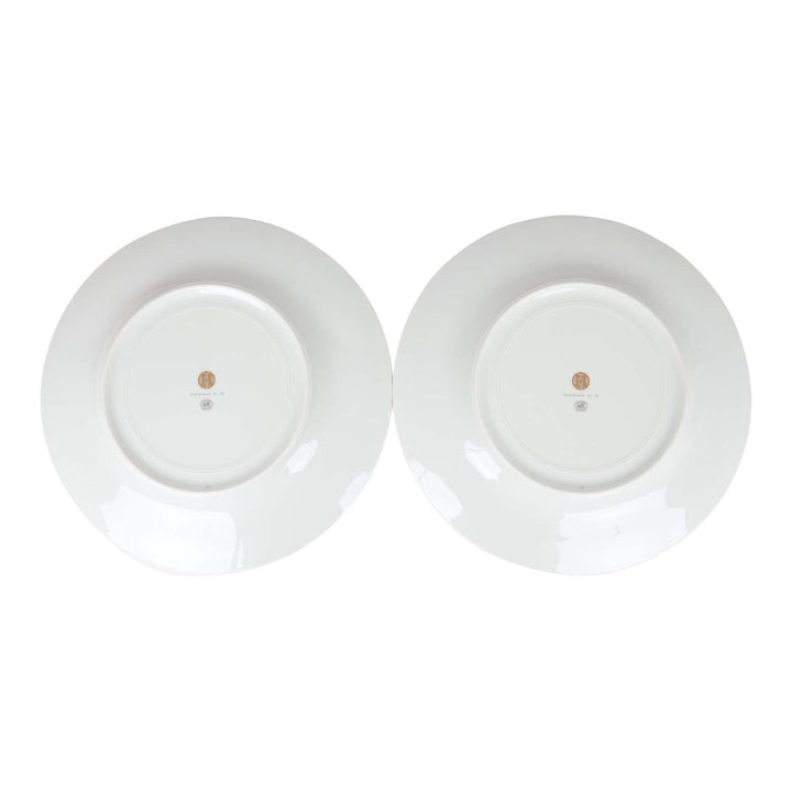 Top quality Hermes "Mosaique Au 24" Gold Porcelain Presentation Plate Set