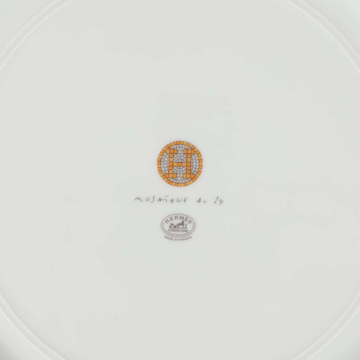 Top quality Hermes "Mosaique Au 24" Gold Porcelain Presentation Plate Set