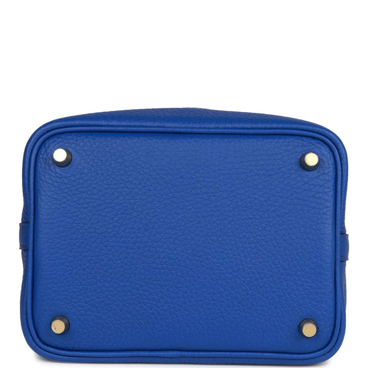 Top quality Hermes Picotin Lock 18 Bleu Royal Clemence Gold Hardware
