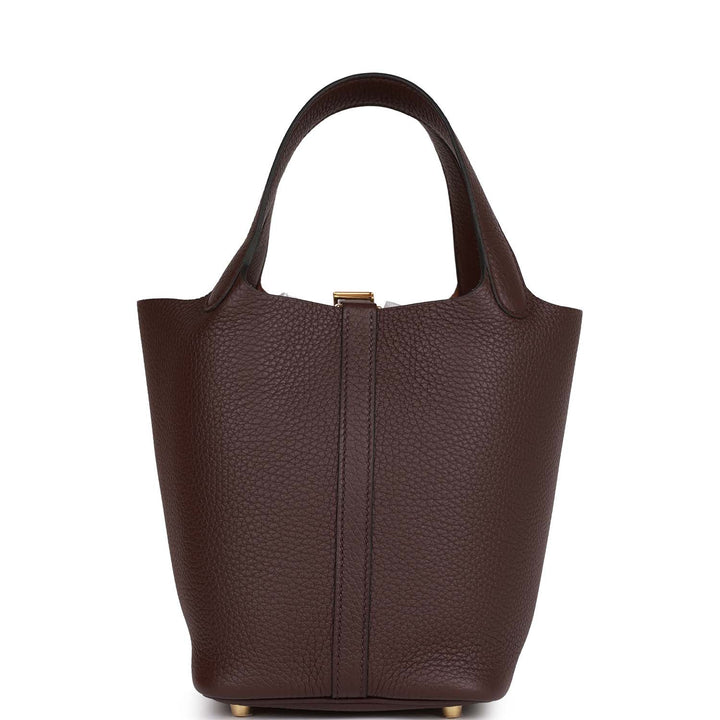 Top quality Hermes Picotin Lock 18 Rouge Sellier Clemence Gold Hardware