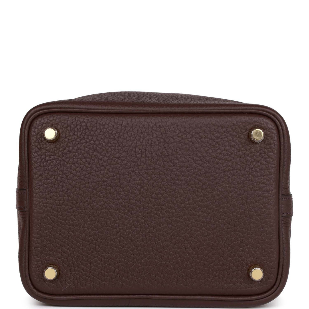 Top quality Hermes Picotin Lock 18 Rouge Sellier Clemence Gold Hardware